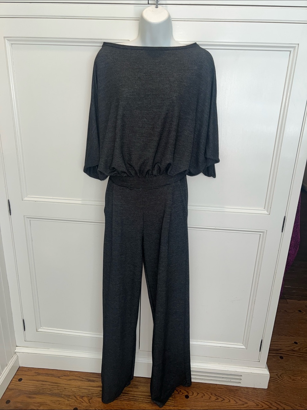 Go Couture ❤️💄Charcoal Gray Women's Wide-Leg Jumpsuit